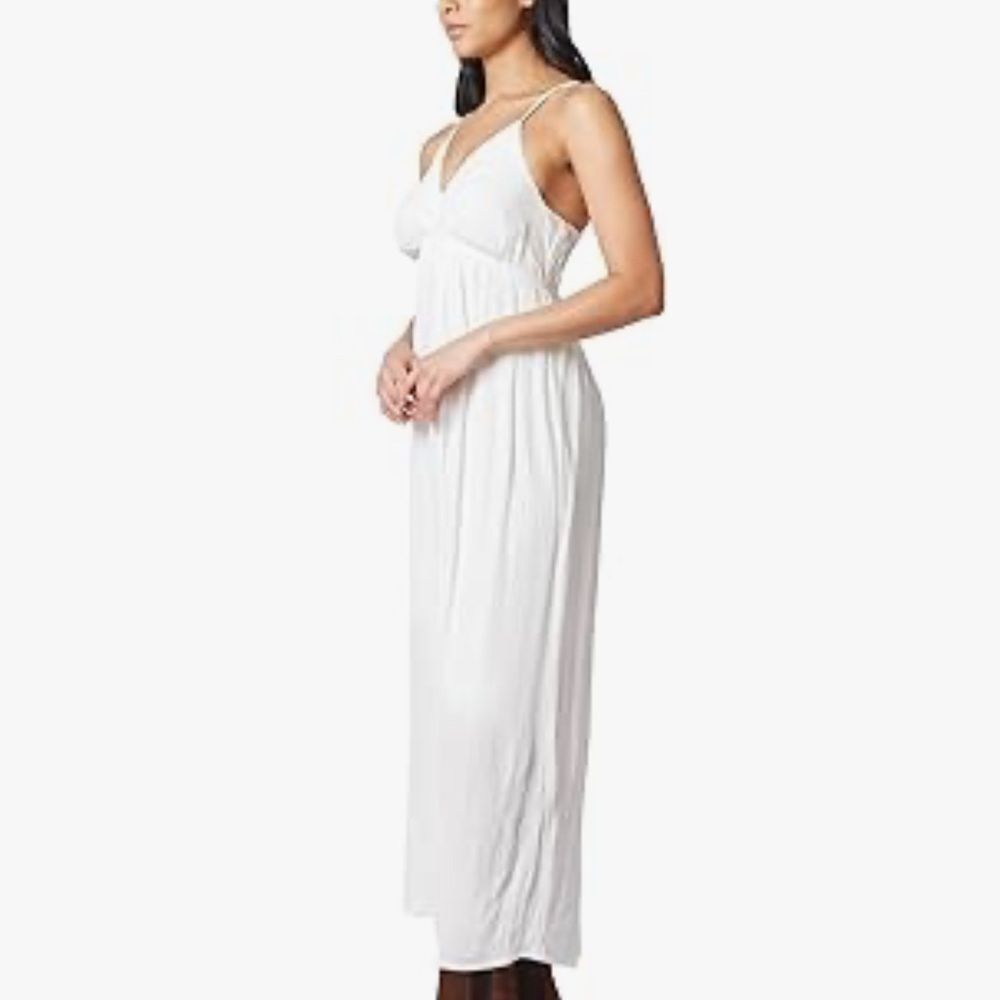 WallFlower Gauze Maxi Dress Crochet Trim Spaghetti Strap Flowy Sundress White XL - Picture 6 of 12